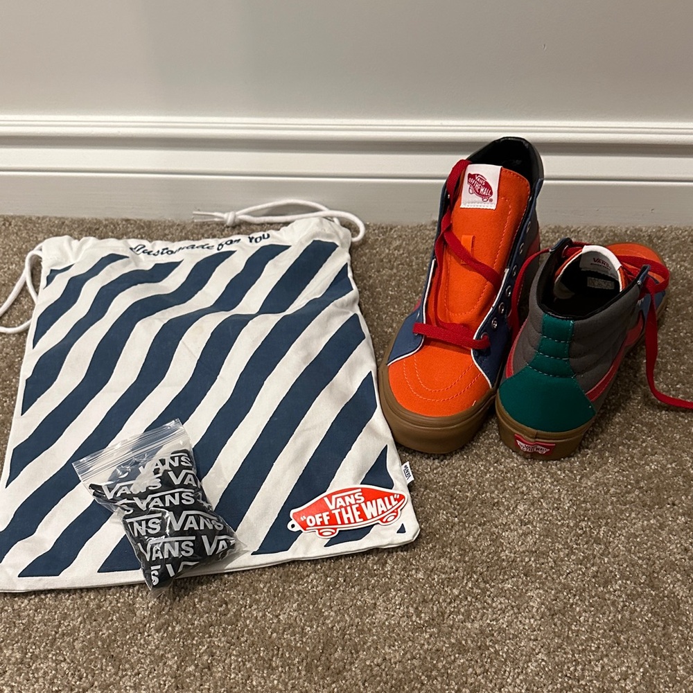 Vans Colorful High-Top Sneakers with Bag